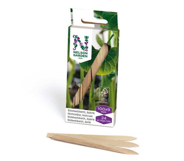 Wooden Plant Labels 10 cm, 24 pcs