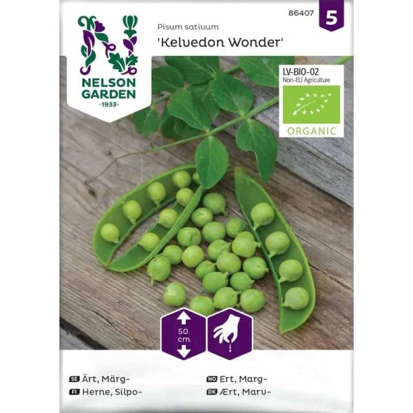 Pea 'Kelvedon Wonder' Organic