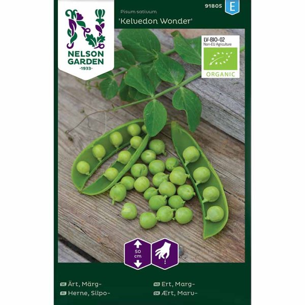 Shelling Pea 'Kelwedon Wonder' Organic