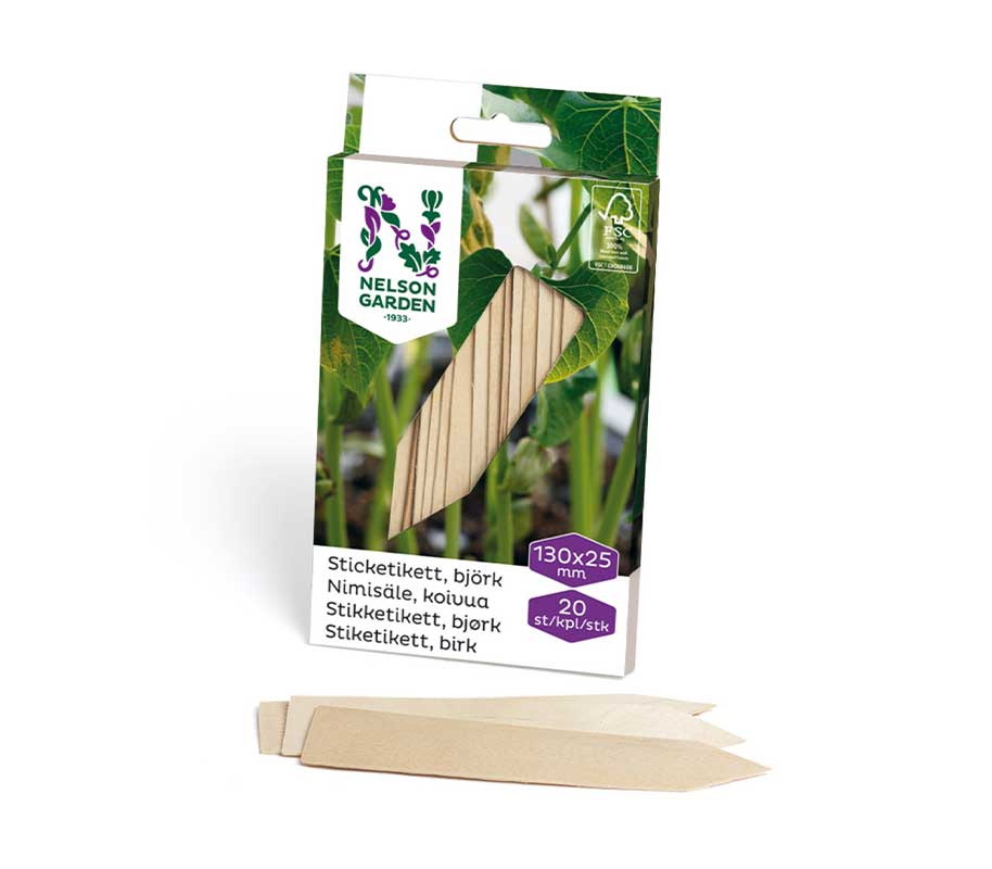 Wooden Plant Labels 13 cm, 20 pcs