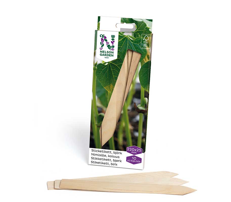 Wooden Plant Labels 22 cm, 10 pcs