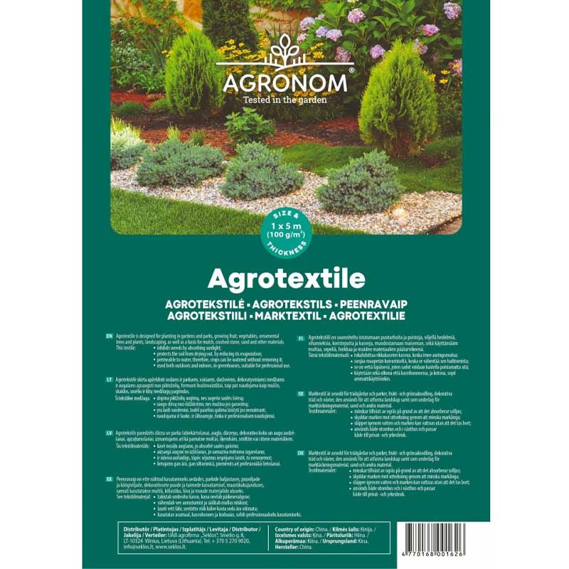 Weed Control Fabric 1x5m 100g/m²