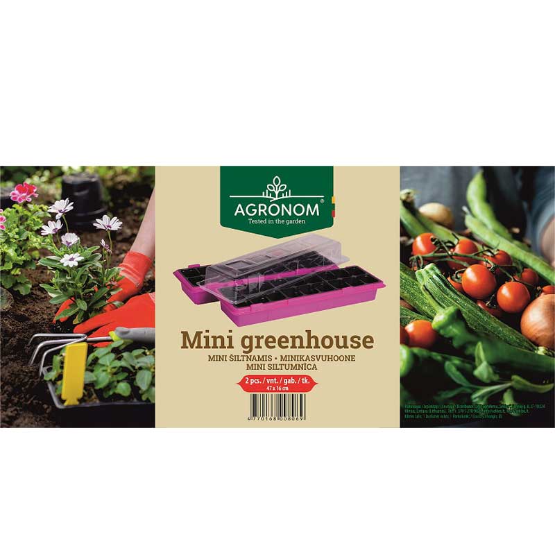 Mini Greenhouse 2pcs Pink 47x16cm